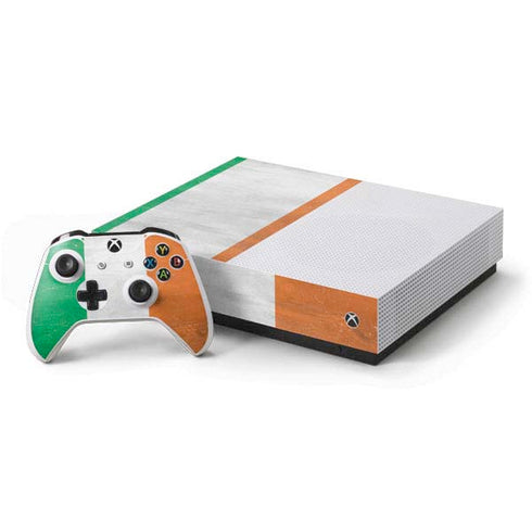 Ireland Flag Distressed Xbox One S All-Digital Edition Bundle Skin